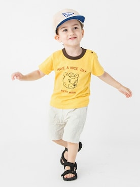 「アニマルＴシャツ」｜petit　main・b-roomさん（キッズ・90cm）の夏コーディネート