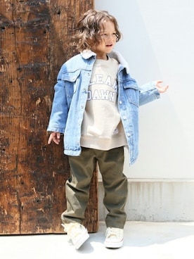 petit　main・b-roomさん（キッズ・105cm）の秋コーディネート