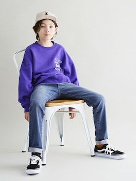 「b・ROOM（ビールーム）のアイテム（帽子）」を使った、petit　main・b-roomさん（キッズ・141cm）の秋コーディネート