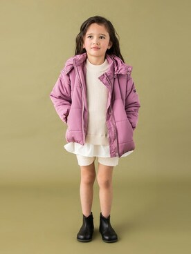 「petit main（プティマイン）のアイテム（アンサンブル）」を使った、petit　main・b-roomさん（キッズ・108cm）の秋コーディネート