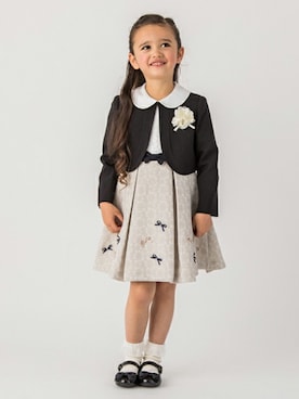 「petit main（プティマイン）のアイテム（アンサンブル）」を使った、petit　main・b-roomさん（キッズ・108cm）の冬コーディネート