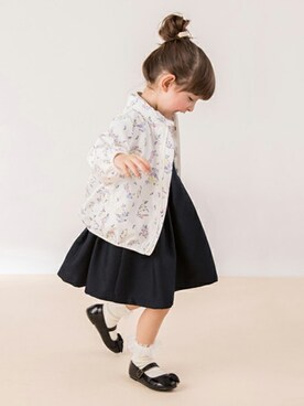 「petit main（プティマイン）のアイテム（その他アウター）」を使った、petit　main・b-roomさん（キッズ・100cm）の冬コーディネート