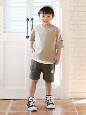 「b・ROOM（ビールーム）のアイテム（帽子）」を使った、petit　main・b-roomさん（キッズ・103cm）の夏コーディネート