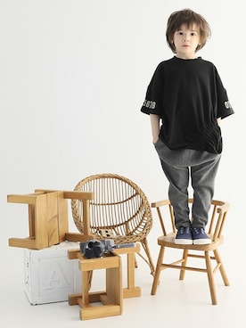 petit　main・b-roomさん（キッズ・107cm）の冬コーディネート