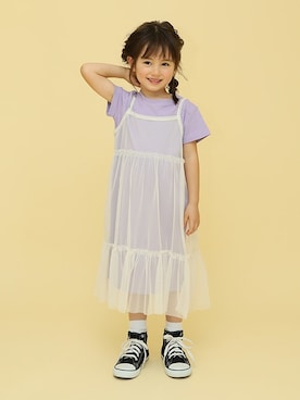 「b・ROOM（ビールーム）のアイテム（ワンピース）」を使った、petit　main・b-roomさん（キッズ・107cm）の夏コーディネート