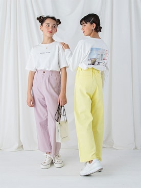 「Lycee mine（リセマイン）のアイテム」を使った、petit　main・b-roomさん（キッズ・150cm）の春コーディネート