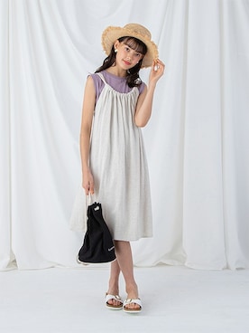 「Lycee mine（リセマイン）のアイテム」を使った、petit　main・b-roomさん（キッズ・148cm）の春コーディネート