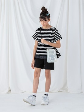 「Lycee mine（リセマイン）のアイテム」を使った、petit　main・b-roomさん（キッズ・148cm）の春コーディネート