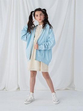 「Lycee mine（リセマイン）のアイテム」を使った、petit　main・b-roomさん（キッズ・153cm）の春コーディネート