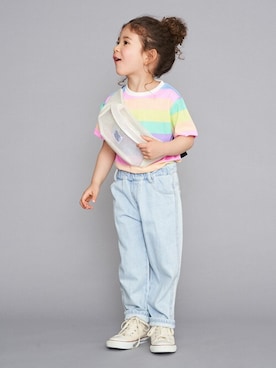 「b・ROOM（ビールーム）のアイテム（バッグ）」を使った、petit　main・b-roomさん（キッズ・106cm）の春コーディネート