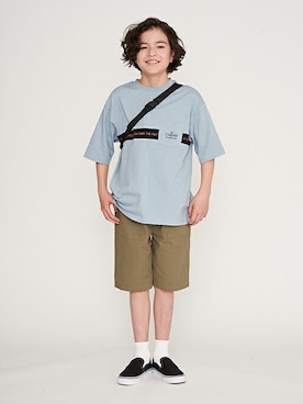 「b・ROOM（ビールーム）のアイテム（バッグ）」を使った、petit　main・b-roomさん（キッズ・144cm）の夏コーディネート