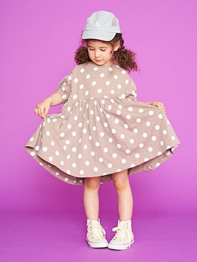 「b・ROOM（ビールーム）のアイテム（帽子）」を使った、petit　main・b-roomさん（キッズ・106cm）の春コーディネート