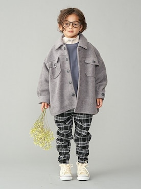 「b・ROOM（ビールーム）のアイテム（ジャケット/アウター）」を使った、petit　main・b-roomさん（キッズ・113cm）の秋コーディネート