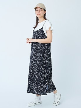 「petit main LIEN（プティマインリアン）のアイテム」を使った、petit　main・b-roomさん（キッズ・163cm）の春コーディネート