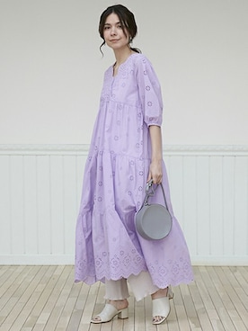 「petit main LIEN（プティマインリアン）のアイテム」を使った、petit　main・b-roomさん（レディース・163cm）の春コーディネート