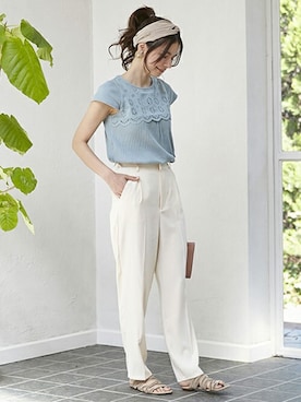 「petit main LIEN（プティマインリアン）のアイテム」を使った、petit　main・b-roomさん（レディース・163cm）の春コーディネート