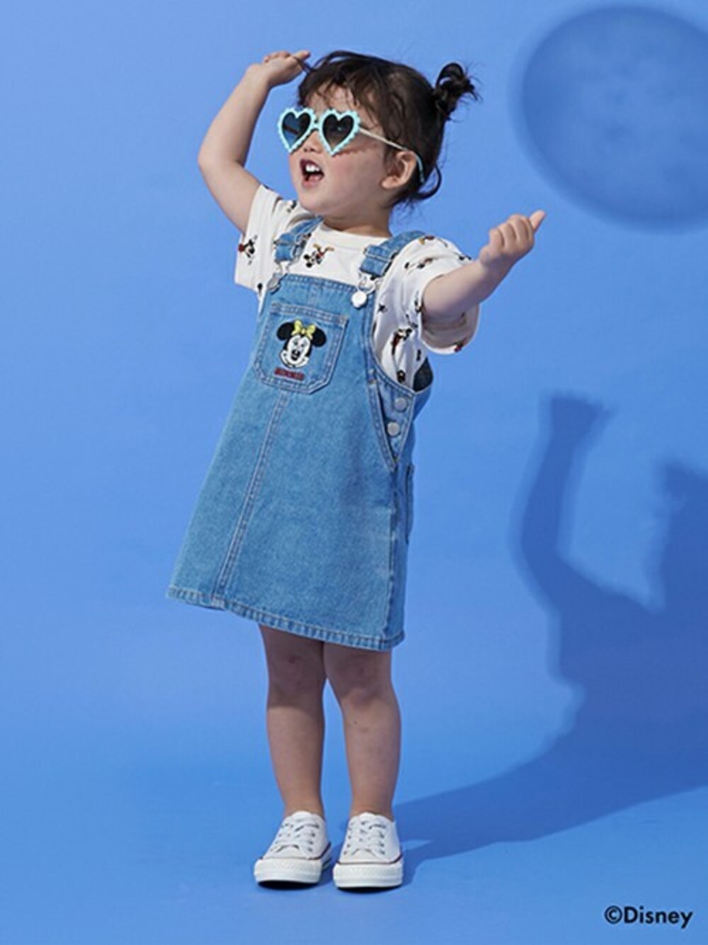 petit main（プティマイン）の「【Disney】サロペットスカート