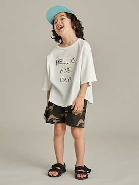 「b・ROOM（ビールーム）のアイテム」を使った、petit　main・b-roomさん（キッズ・108cm）の夏コーディネート