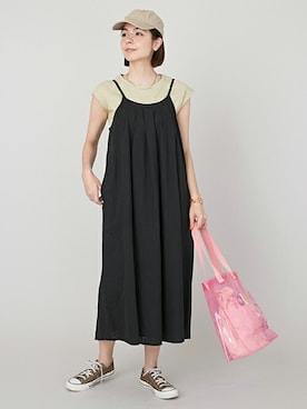 「petit main LIEN（プティマインリアン）のアイテム」を使った、petit　main・b-roomさん（レディース・163cm）の夏コーディネート