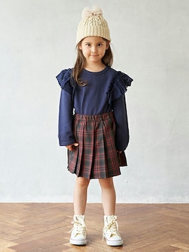 petit　main・b-roomさん（キッズ・110cm）の秋コーディネート