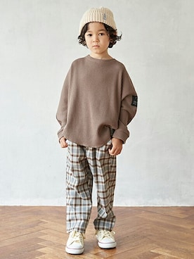 「b・ROOM（ビールーム）のアイテム（帽子）」を使った、petit　main・b-roomさん（キッズ・110cm）の夏コーディネート