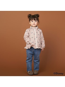 「petit main（プティマイン）のアイテム（モカシン/デッキシューズ）」を使った、petit　main・b-roomさん（キッズ・89cm）の秋コーディネート