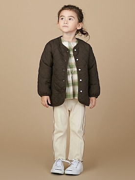 「petit main（プティマイン）のアイテム（ブルゾン）」を使った、petit　main・b-roomさん（キッズ・106cm）の秋コーディネート