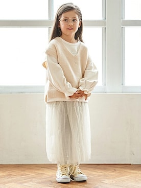 petit　main・b-roomさん（キッズ・110cm）の秋コーディネート