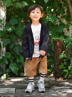 「b・ROOM（ビールーム）のアイテム」を使った、petit　main・b-roomさん（キッズ・100cm）の秋コーディネート