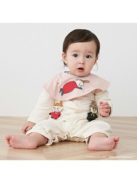 「アイテム（スタイ/よだれかけ）」を使った、petit　main・b-roomさん（キッズ・72cm）の夏コーディネート