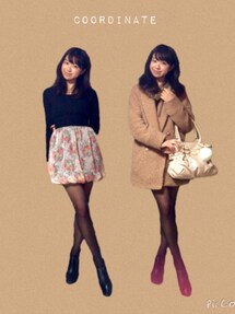？ | ウエスト切り替え花柄ワンピース(ワンピース)