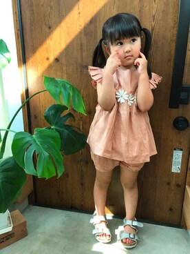 「アイテム（アンサンブル）」を使った、yuzu.さん（キッズ・92cm）の夏コーディネート