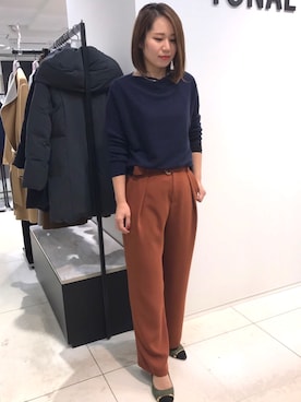 「TONAL（トーナル）のアイテム」を使った、ASAIさん（レディース・162cm）の冬コーディネート