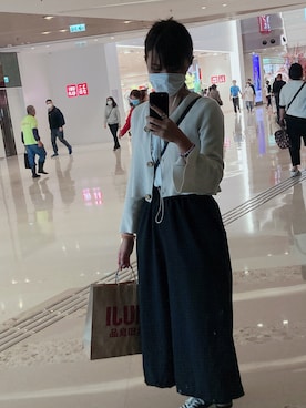 「g（ジー）のアイテム」を使った、Wave Ngさん（レディース・168cm）の冬コーディネート