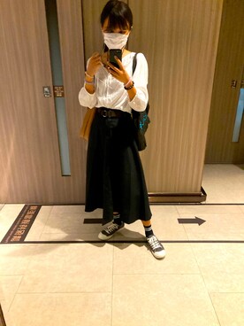 「g（ジー）のアイテム」を使った、Wave Ngさん（レディース・168cm）の冬コーディネート