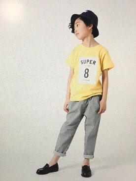 「ＣＡＭＥＬ（キャメル）のアイテム（帽子）」を使った、toiさん（キッズ・128cm）の春コーディネート