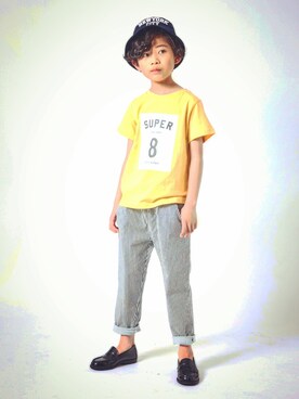 「ＣＡＭＥＬ（キャメル）のアイテム（帽子）」を使った、toiさん（キッズ・128cm）の春コーディネート