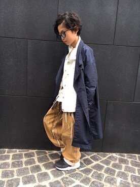 「ARCH & LINE（アーチアンドライン）のアイテム（トレンチコート）」を使った、toiさん（キッズ・128cm）の春コーディネート