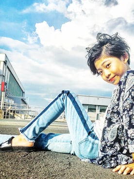「MSGM（エムエスジーエム）のアイテム（サンダル）」を使った、toiさん（キッズ・128cm）の夏コーディネート