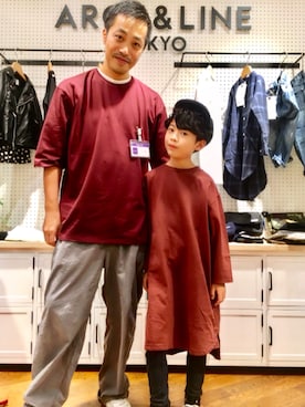 「ARCH & LINE（アーチアンドライン）のアイテム（帽子）」を使った、toiさん（キッズ・128cm）の秋コーディネート