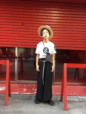 「ARCH & LINE（アーチアンドライン）のアイテム（バッグ）」を使った、toiさん（キッズ・130cm）の夏コーディネート