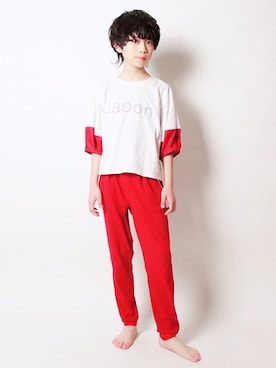 「garcon la raison（ギャルソン・ラ・レゾン）のアイテム（Tシャツ/カットソー）」を使った、toiさん（キッズ・145cm）の春コーディネート
