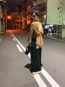 「mame（マメ）のアイテム（パンツ）」を使った、こみなみさん（レディース・164cm）の夏コーディネート