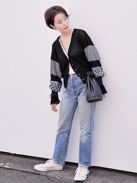 「じーたーコラボ」｜こみなみさん（レディース・164cm）の秋コーディネート