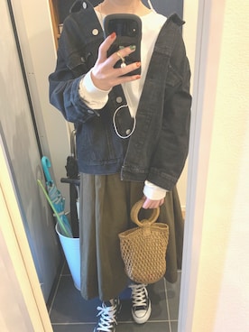 「SNIDEL（スナイデル）のアイテム（バッグ）」を使った、SHIOさん（レディース・161cm）の春コーディネート