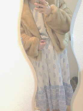 「Another Edition（アナザーエディション）のアイテム（その他アウター）」を使った、のんみちさん（レディース・158cm）の冬コーディネート