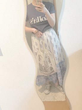 「Sig FREAK'S STORE（シグフリークスストア）のアイテム（トップス）」を使った、のんみちさん（レディース・158cm）の夏コーディネート