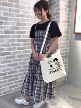 「キャミソールワンピ」｜うっぴさん（レディース・156cm）の春コーディネート