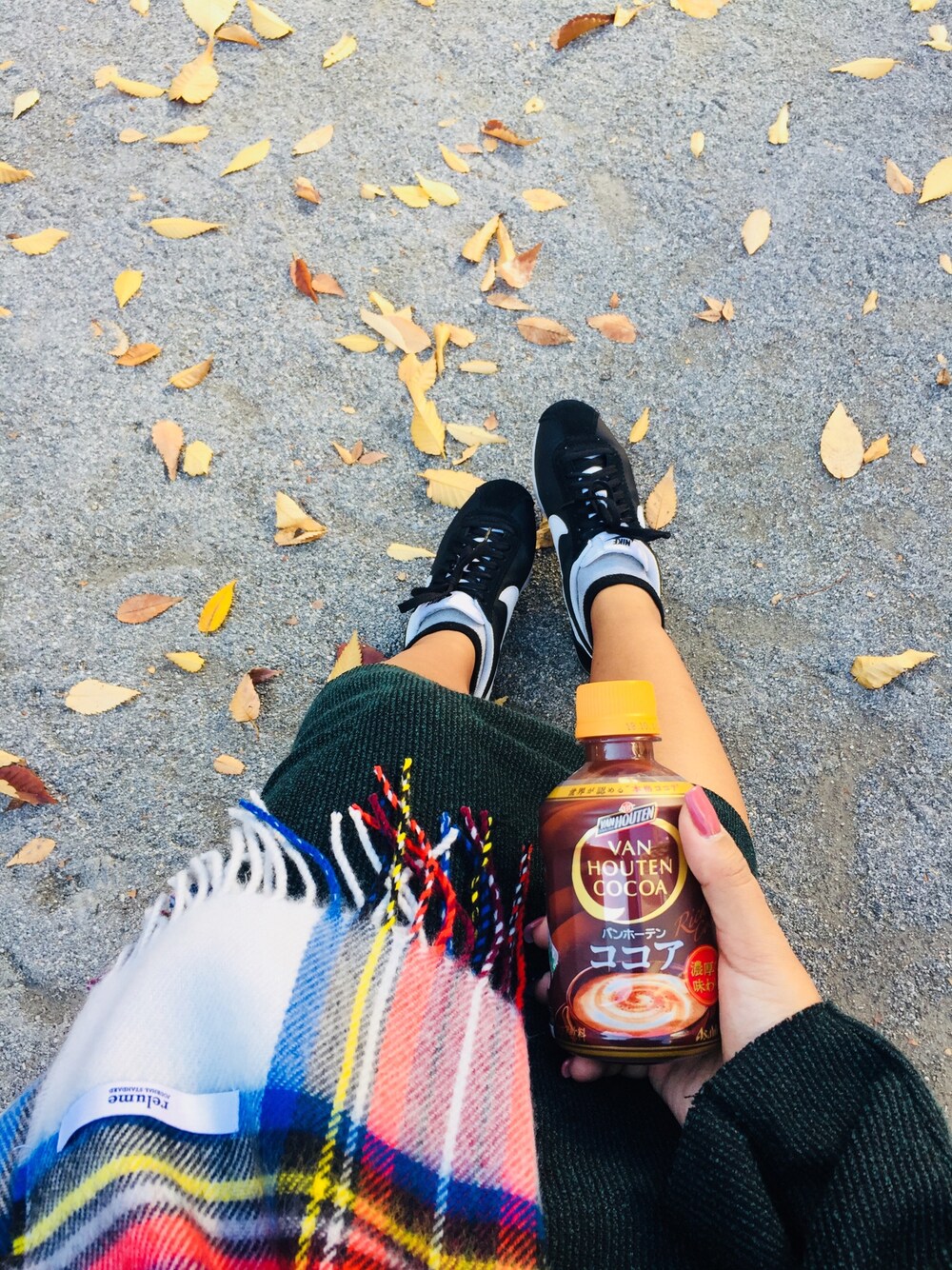 「ootd、寒い、ZARA、NIKE、journal standard、JOURNAL STANDARD relume、casual、working style、green、winter」｜「NIKEのアイテム（スニーカー、ブラック系）」を使った、Cocoさん（レディース・165cm）の冬コーディネートの1枚目の写真