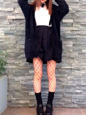 「フェザー」｜「アイテム（レッグウェア）」を使った、MZN.Yさん（レディース・158cm）の秋コーディネート